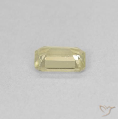Diásporo con Cambio de Color Amarillo claro natural de 0.55 ct, Corte Octágono / Esmeralda, VVS-VS