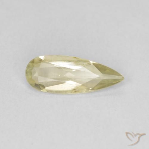 Diásporo con Cambio de Color Amarillo claro natural de 1.08 ct, En forma de pera, VS