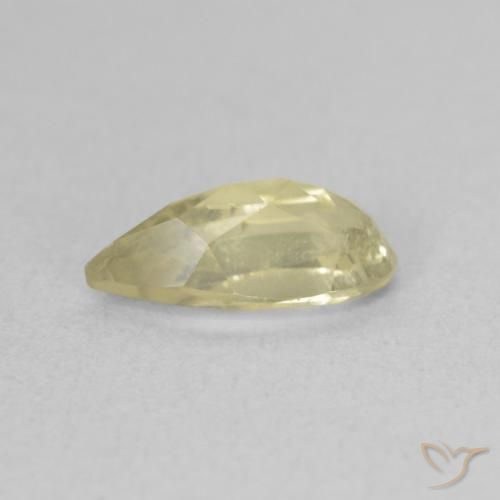 Diásporo con Cambio de Color Amarillo claro natural de 0.99 ct, En forma de pera, VS