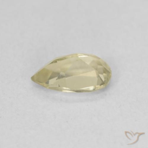 Diásporo con Cambio de Color Amarillo suave natural de 0.49 ct, En forma de pera, VVS
