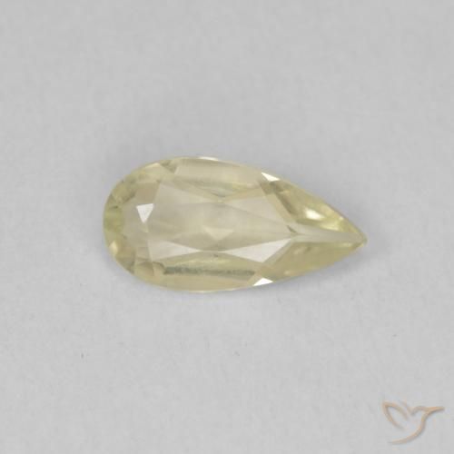Diásporo con Cambio de Color Amarillo claro natural de 0.71 ct, En forma de pera, VVS