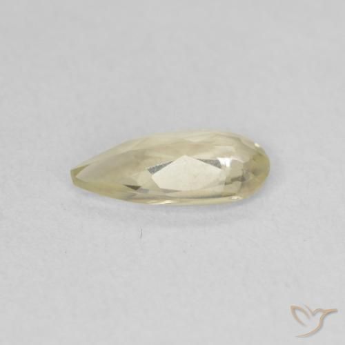 Diásporo con Cambio de Color Amarillo claro natural de 0.71 ct, En forma de pera, VVS