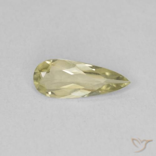 Diásporo con Cambio de Color Amarillo claro natural de 0.61 ct, En forma de pera, VVS
