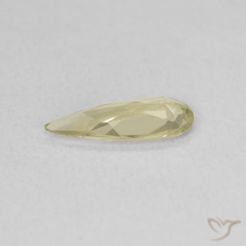 Diásporo con Cambio de Color Amarillo claro natural de 0.61 ct, En forma de pera, VVS