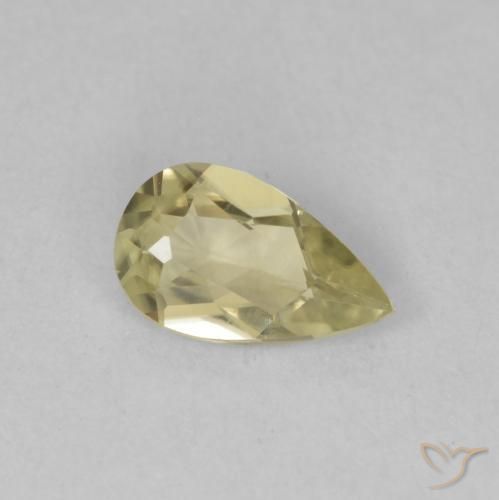 Diásporo con Cambio de Color Amarillo medio natural de 0.75 ct, En forma de pera, VVS