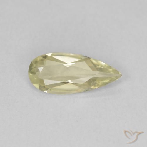 Diásporo con Cambio de Color Amarillo medio natural de 0.91 ct, En forma de pera, VVS