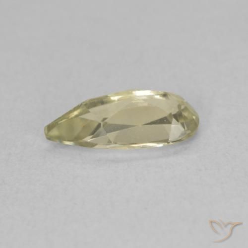 Diásporo con Cambio de Color Amarillo claro natural de 0.74 ct, En forma de pera, VVS