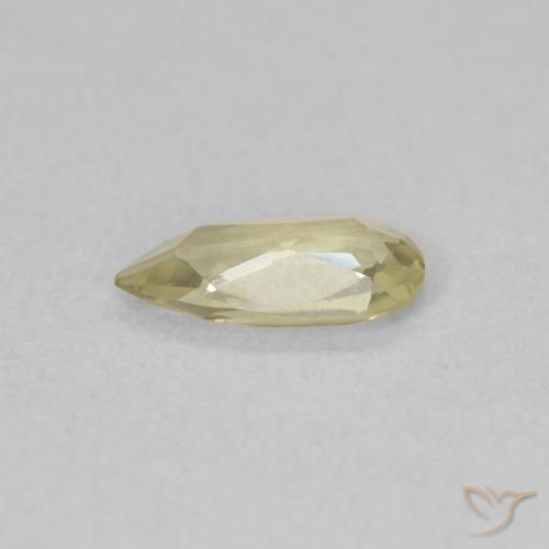 Diásporo con Cambio de Color Amarillo claro natural de 0.46 ct, En forma de pera, VVS