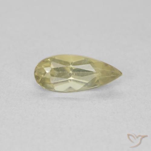 Diásporo con Cambio de Color Amarillo suave natural de 0.66 ct, En forma de pera, VVS