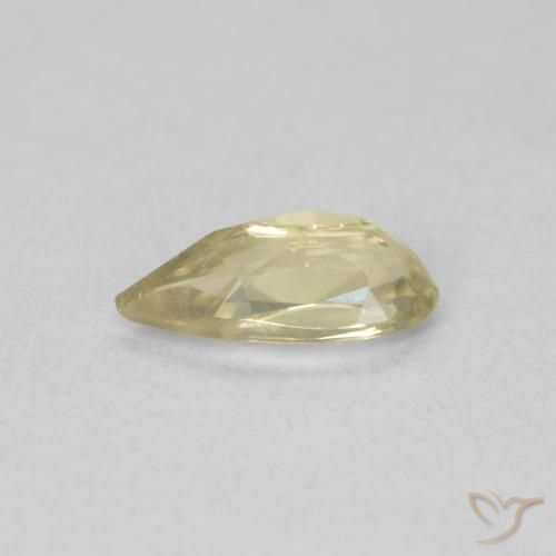 Diásporo con Cambio de Color Amarillo suave natural de 0.66 ct, En forma de pera, VVS