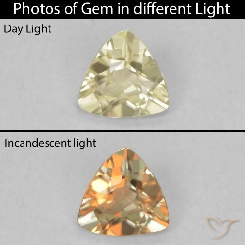 0.31ct Natural Amarillo claro Diásporo con Cambio de Color, Trillón, VVS