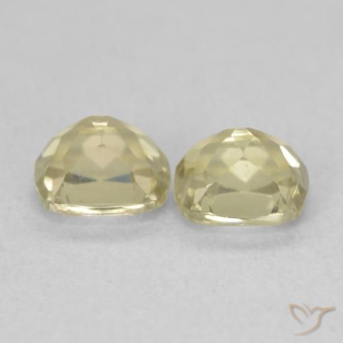 Gemas de Diásporo con Cambio de Color Amarillo suave natural de 1.25 ct, Forma Cojín, VS