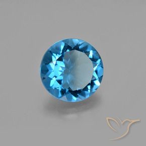 Fluorita que cambia de color Azul oscuro natural de 10.75 ct, Redondo, VS