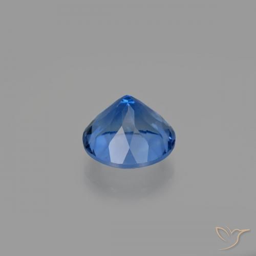 Fluorita que cambia de color Azul oscuro natural de 12.25 ct, Redondo, VS