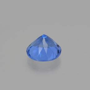 Fluorita con cambio de color azul violeta natural de 14,16 ct, corte redondo, VVS