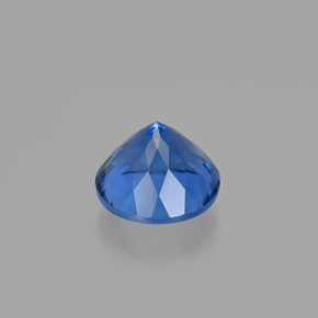 Fluorita con cambio de color azul marino intenso natural de 15,29 ct, corte redondo, VS