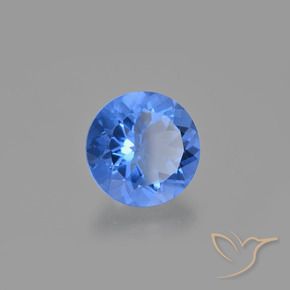 Fluorita que cambia de color Azul marino natural de 13.91 ct, Redondo, VS