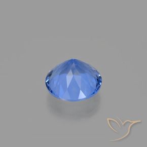 Fluorita que cambia de color Azul marino natural de 13.91 ct, Redondo, VS
