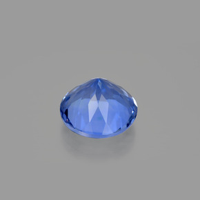 Fluorita con cambio de color azul oscuro natural de 13,98 ct, corte redondo, VS