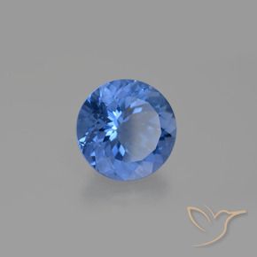 Fluorita que cambia de color Azul marino natural de 13.89 ct, Redondo, VS