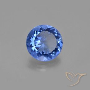 Fluorita que cambia de color Azul oscuro natural de 10.78 ct, Redondo, VS