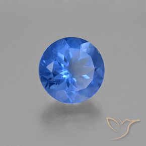 Fluorita que cambia de color Azul claro natural de 15.10 ct, Redondo, VS