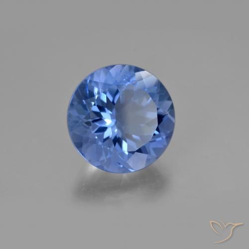 Fluorita que cambia de color Azul oscuro natural de 14.74 ct, Redondo, VS