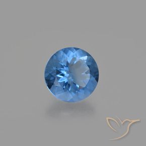 Fluorita que cambia de color Azul marino intenso natural de 11.73 ct, Redondo, VS