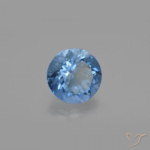 Fluorita que cambia de color Azul marino intenso natural de 11.48 ct, Redondo, VS