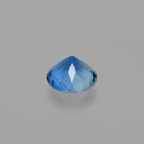 Fluorita con cambio de color azul natural de 10,70 ct, corte redondo, VVS