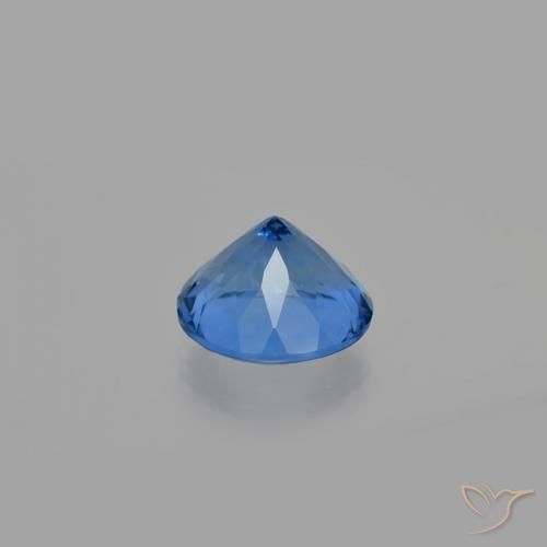 Fluorita que cambia de color Azul egipcio natural de 11.28 ct, Redondo, VS