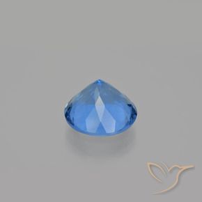 Fluorita que cambia de color Azul medio natural de 10.94 ct, Redondo, VS