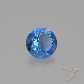 Fluorita que cambia de color Azul marino intenso natural de 11.06 ct, Redondo, VS