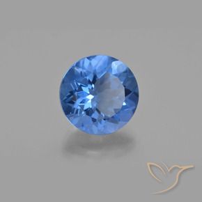 Fluorita que cambia de color Azul claro natural de 12.13 ct, Redondo, VS