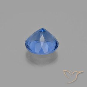 Fluorita que cambia de color Azul claro natural de 12.13 ct, Redondo, VS