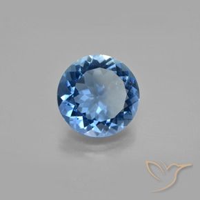 Fluorita que cambia de color Azul marino natural de 12.28 ct, Redondo, VS