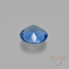 Fluorita que cambia de color Azul marino natural de 12.28 ct, Redondo, VS