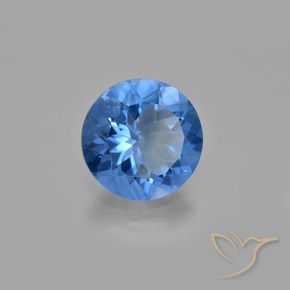 Fluorita que cambia de color Azul marino natural de 13.49 ct, Redondo, VS