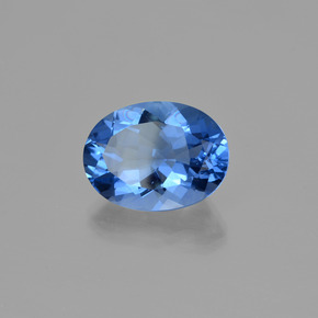 Fluorita que cambia de color Azul oscuro natural de 21.26 ct, Corte Óvalo, VS
