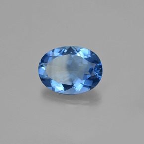 Fluorita con cambio de color azul natural de 18,62 ct, corte óvalo, VS