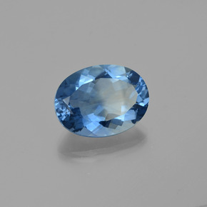 Fluorita que cambia de color Azul marino oscuro natural de 21.40 ct, Corte Óvalo, VVS-VS