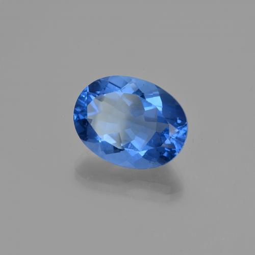 Fluorita con cambio de color azul natural de 21,49 ct, corte óvalo, VS