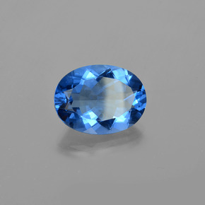 Fluorita con cambio de color azul natural de 19,78 ct, corte óvalo, VS
