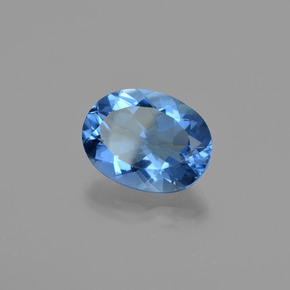 Fluorita que cambia de color Azul marino oscuro natural de 20.59 ct, Corte Óvalo, VS