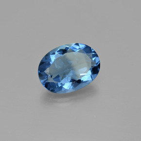 Fluorita con cambio de color azul marino natural de 17,94 ct, corte óvalo, VS