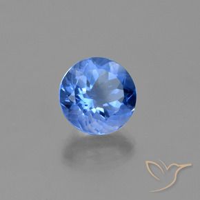 Fluorita que cambia de color Azul claro natural de 11.73 ct, Redondo, VS