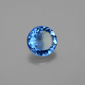 Fluorita que cambia de color Azul violeta natural de 10.07 ct, Corte Redondo, VS