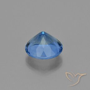 Fluorita que cambia de color Azul marino intenso natural de 13.83 ct, Redondo, VVS-VS