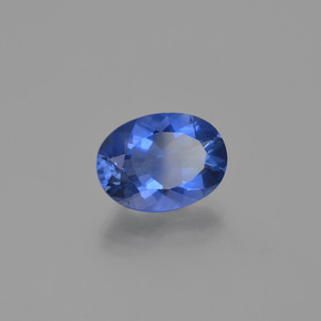 Fluorita con cambio de color azul violeta natural de 8,46 ct, corte óvalo, VVS