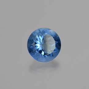 Fluorita que cambia de color Azul oscuro natural de 11.21 ct, Corte Redondo, VS